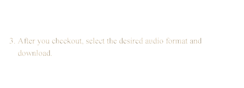 3. After you checkout, select the desired audio format and download.